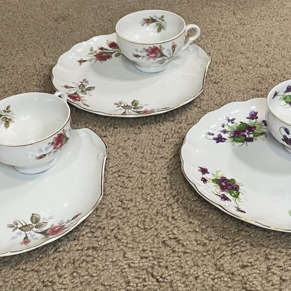 Norcrest Fine China Japan Floral Rose Tea Cup & Scallop Saucer Set Vintage Boho - Picture 11 of 11